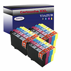 T3Azur 12x Epson T128-Compatible Lot de 12 Cartouches Compatibles pour Epson Stylus SX230, SX235, SX235W - T3AZUR