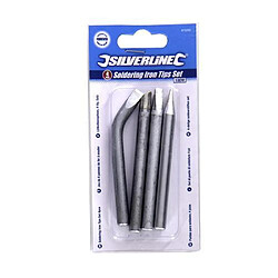 Silverline Jeu de 4 pannes de fer à souder 100 W - 675250