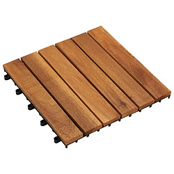 vidaXL Tuiles de terrasse modèle vertical 30 x 30 cm acacia 20 pcs