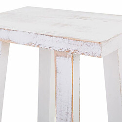 Tabouret Alexandra House Living Blanc Pin 25 x 70 x 35 cm pas cher