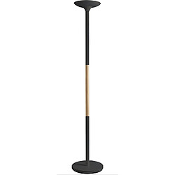 UNiLUX Lampadaire à LED PRYSKA, dimmable, hêtre/noir ()