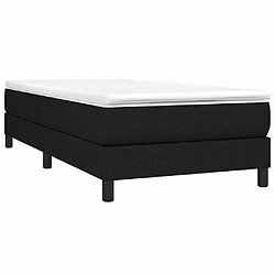 Avis Maison Chic Lit Adulte - Lit simple Lit à sommier tapissier et matelas moelleux - Meuble de Chambre - Noir 80x200 cm Tissu -MN22160