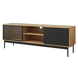 Acheter Bestmobilier Lamia - meuble TV - bois et noir - 174 cm