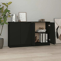 Maison Chic Ensemble de 2 Buffets,commode,console pour rangement Noir 60x30x70 cm Bois d'ingénierie -MN96801