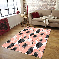 HOMEMANIA Tapis Imprimé Feel The Pink - Nature - Décoration de Maison, tapis d'entrée - Antidérapant - pour Couloir, Cuisine, Chambre, Salon - Multicolore en Polyester, Coton, 80 x 200 cm