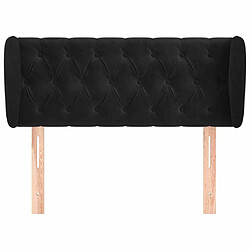 Avis Maison Chic Tête de lit scandinave avec oreilles,meuble de chambre Noir 93x23x78/88 cm Velours -MN92892