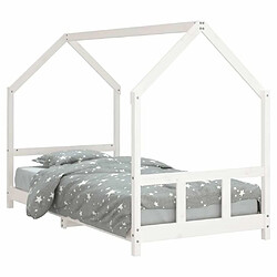 Maison Chic Lit simple Cadre de lit pour enfants,Lit d'Enfant Moderne blanc 90x200 cm bois de pin massif -MN21829