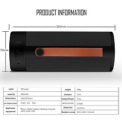 Avis Universal Extérieur sans fil Bluetooth 5.0 haut-parleur subwoofer haut-parleur de musique portable multifonctionnel stéréo enceinte mini enceinte | (noir)