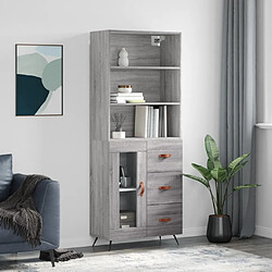 Maison Chic Buffet,Meuble de Rangement,commode pour salon,Cuisine Sonoma gris 69,5x34x180 cm Bois d'ingénierie -MN82975