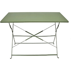 Avis The Home Deco Factory Table de jardin pliante Palerme 110 x 70 cm vert kaki.