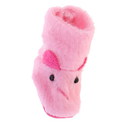 Chaussures de bottes de neige en peluche mignon de 1/6 pour 12 '' blythe dolls pink