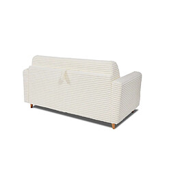 Avis Inside 75 Canapé VIRGOLA convertible express matelas 16 cm sommier lattes 120 cm velours ivoire