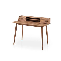 Avis Pegane Bureau en chêne massif huilé - L110 x H90 x P58 cm