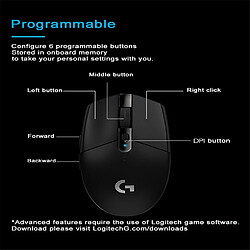 Universal Souris sans fil 2.4G Souris Ergonomique Hero Moteur 12000dpi pour LOL PUBG (Noir) pas cher