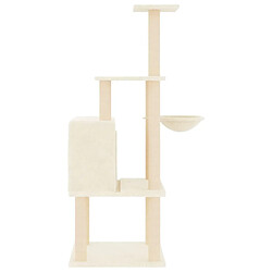 Acheter Arbre à chat avec griffoirs,niche pour chat en sisal crème 132 cm -MN86138