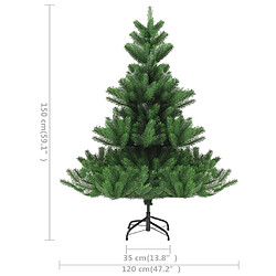 vidaXL Sapin de Noël artificiel Nordmann avec LED et boules Vert 150cm pas cher