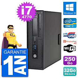 PC HP EliteDesk 800 G1 Core i7-4770 RAM 32Go Disque Dur 250Go Windows 10 Wifi · Occasion 