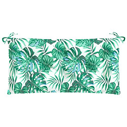 Maison Chic Coussin Confort | pouf | Coussin de banc de jardin motif de feuilles 100x50x7 cm -GKD24019