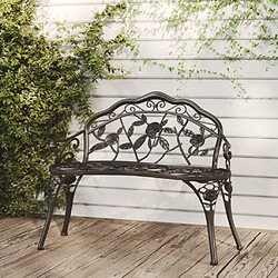 vidaXL Banc de jardin 100 cm Aluminium coulé Noir