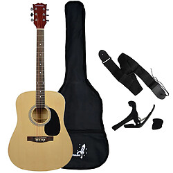 Rocket Guitare Acoustique Dreadnought pleine grandeur - Naturel