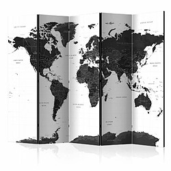 Paris Prix Paravent 5 Volets Black & White Map 172x225cm