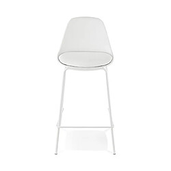 Mes Lot de 2 tabourets de bar H65 cm blanc - ADRYA