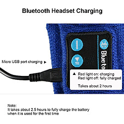 GUPBOO Casque Bluetooth de charge USB d'hiver casque de musique bonnet tricoté chaud casque de Sport sans fil pas cher