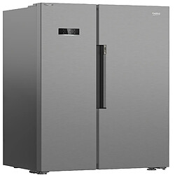 Réfrigérateur Side by Side pose libre - BEKO - GN1603140XBN - Classe E - Froid ventilé - 580 L - 70,5 x 91 x 179 cm - Métal