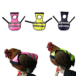 3pcs Respirant Confort Animal De Compagnie Réfléchissant Gilet Poulet Selle Pour Canard De Volaille