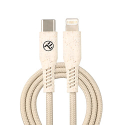 Tellur Green Data Cable Type-C To Lightning, 2.4A, PD20W, 1m, nylon, paille de blé, crème 