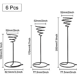 BESTA pièces Support de Support de Plante aérienne, 3 Tailles Support de Fleur en Spirale de Fer Noir, Support de Tillandsia de conteneur de Plante d'air pour l'affichage