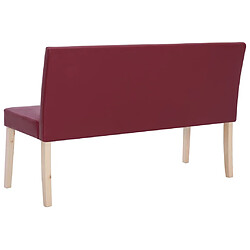 Acheter vidaXL Banc 139,5 cm Rouge bordeaux Similicuir