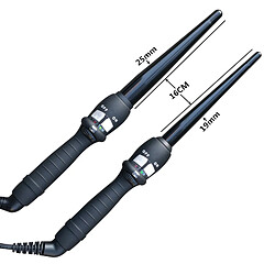 Avis Universal 1pcs/25mm cheveux bouclés coniques en fer monotube céramique émaillée poire cône cheveux bouclés électriques 110240V