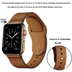 Acheter Wewoo Pour Apple Watch 3/2/1 Génération 42 mm Bracelet en cuir à boucle universelle Crazy Horse Dark Brown