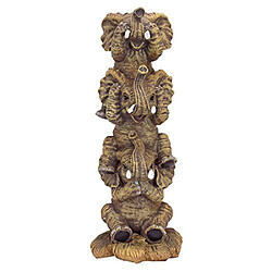 Design Toscano Statue éléphants Ne rien entendre ne rien voir ne rien dire NG33769 Multicolore 10 x 10 x 25,5 cm