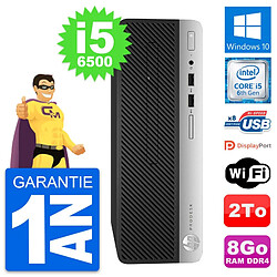 PC HP ProDesk 400 G4 SFF Intel i5-6500 RAM 8Go Disque Dur 2To Windows 10 Wifi · Occasion 