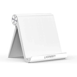 UGREEN Support Tablette Téléphone Bureau Réglable et Pliable Support Dock Compatible avec iPhone 11 Pro Max XS Max XR, iPad Pro 2019, iPad 7, iPad Air, iPad Mini (Blanc)