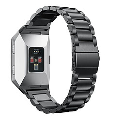 PHONECARE Bracelet Acier Stainless Lux + Outil - Fitbit Ionic - Noir