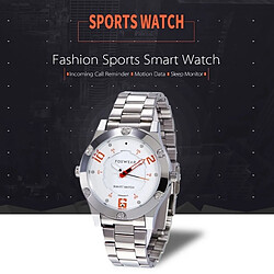 Avis Wewoo Montre connectée argent bande en métal Bluetooth V4.0 Sport intelligente, soutien sommeil moniteur / podomètre / rappel d'appel / anti-perdus