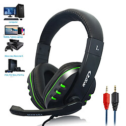 GUPBOO Casque de jeu avec microphone pour PC et ordinateur portable Stéréo Bass 