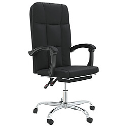 vidaXL Fauteuil inclinable de bureau Noir Similicuir