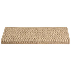 Acheter vidaXL Tapis d'escalier autocollants 15 pcs 65x21x4 cm Sable