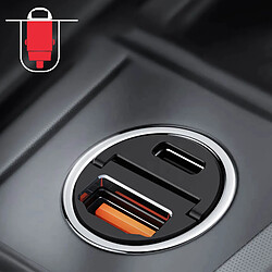 Acheter Chargeur Voiture Ultra-compact avec Sorties USB-C et USB 30W Nano Swissten Noir