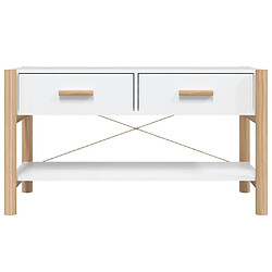 Maison Chic Meuble TV scandinave - Banc TV pour salon Blanc 82x38x45 cm Bois d'ingénierie -MN16476 pas cher