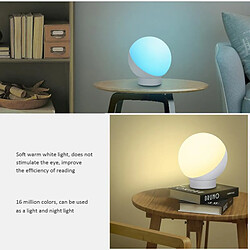 Avis Universal WiFi Lampe de table intelligente LED Protection des yeux Lumière de lecture couleur intelligente Contrôle vocal Lampe de table LED Lumière de nuit décorative | Lampe de table LED(blanche)