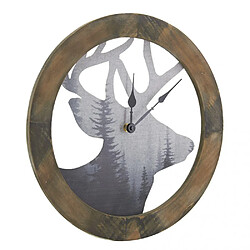 Aubry Gaspard Horloge Cerf en pin. Horloge Cerf en pin