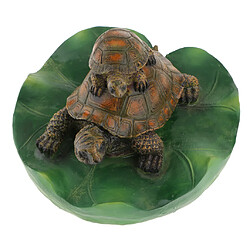 Acheter tortue d'eau flottante ornement de feuille de lotus décor d'étang 3 famille brun foncé