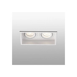 Faro Barcelona Downlight encastré carré inclinable blanc à 2 lumières, GU10