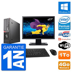 PC Fujitsu E720 DT Ecran 27" Intel G3220 RAM 4Go Disque Dur 1To Windows 10 Wifi · Occasion 