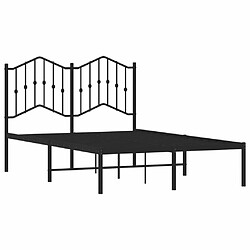 Acheter Maison Chic Lit adulte - Cadre de lit métal avec tête de lit,Structure du lit Contemporain pour chambre noir 120x190 cm -MN20514